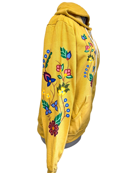 Nishiin Designs Full Zip Hoodie in Mustard