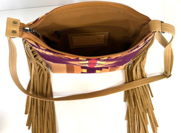 Handmade Pendleton Wool & Leather Nishiin Designs Cross Body Purse