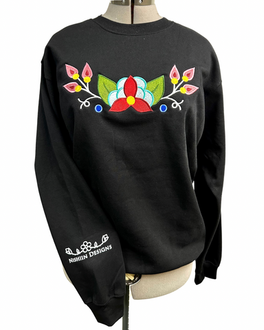 Nishiin Designs Crewneck Sweatshirt in Black