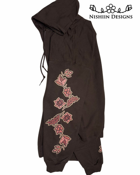Zip Up Hoodie - Brown
