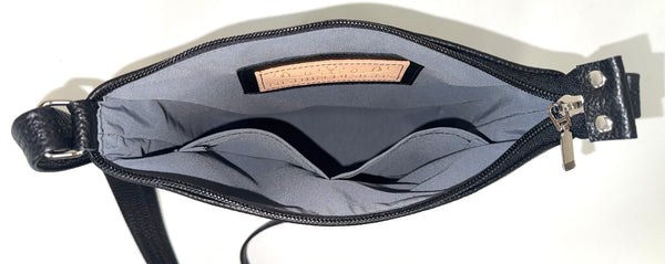 4. Nishiin Designs Cross Body Purse - Black Italian Leather
