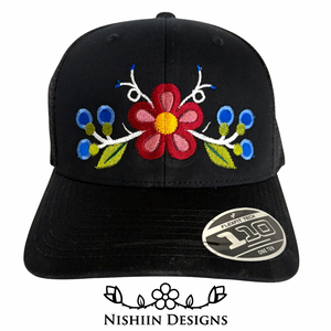 Nishiin Designs 110 Flex Fit Baseball Cap - Snap Back in Black