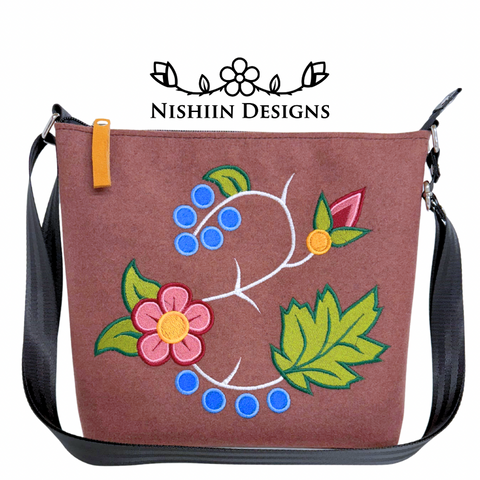 Nishiin Designs Cross Body Purse - Mauve/Black Strap