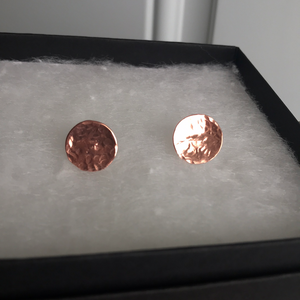 Hammered Copper Studs 10mm