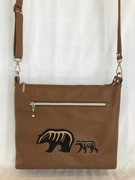 Tan Brown Bear Bag Cross Body