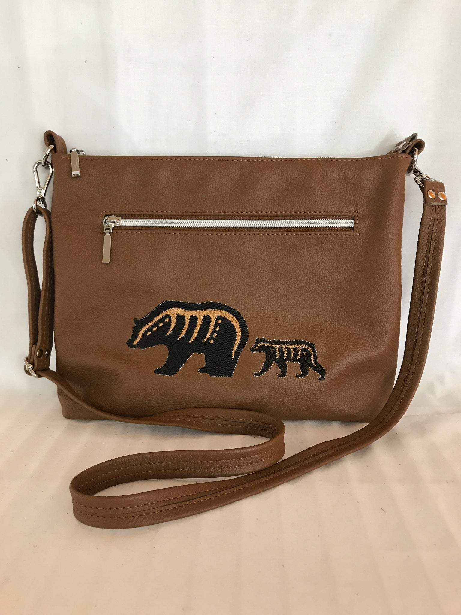 Tan Brown Bear Bag Cross Body